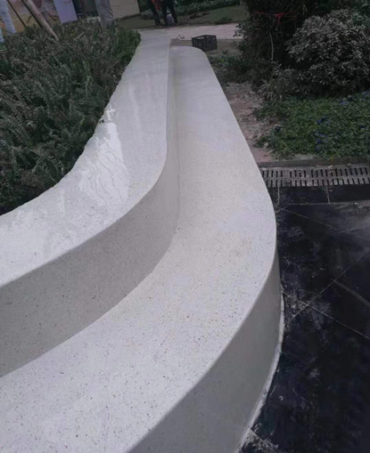 北京無(wú)機(jī)磨石地坪—室外花壇案例圖片